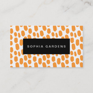 Carte De Visite Plaque de nom - Paint Strots - Light Orange