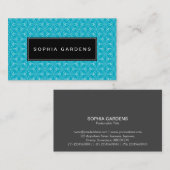 Carte De Visite Plaque de nom v2 - Motif Asanoha (Devant / Derrière)