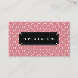 Carte De Visite Plaque de nom v3 - Motif Amime - rose