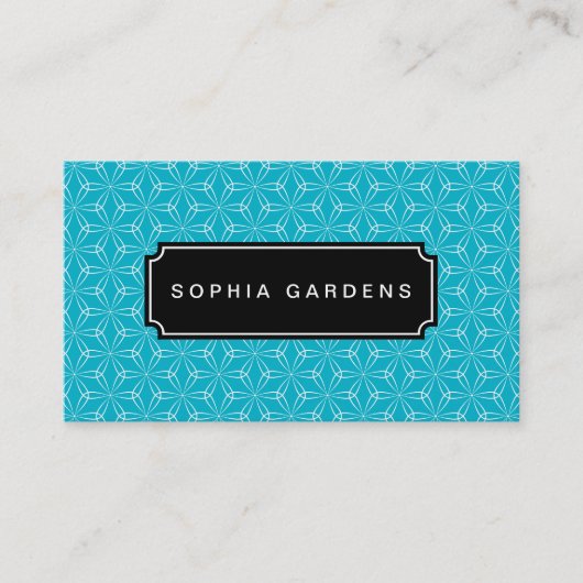 Carte De Visite Plaque de nom v3 - Motif Asanoha (Devant)