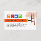 Carte De Visite Plaque de peinture Brown couche de mur de briques (Dos)