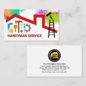 Carte De Visite Plaque de peinture de toiture rouge (Devant / Derrière)