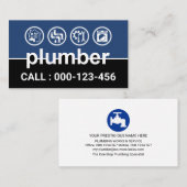 Carte De Visite Plaque de plomberie (Devant / Derrière)
