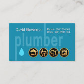 Carte De Visite Plaque de plomberie de signalisation simple surdim (Devant)