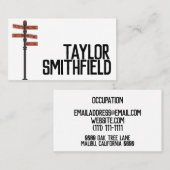 Carte De Visite plaque de rue (Devant / Derrière)