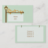 Carte De Visite Plaque de rue - affaires (Devant / Derrière)