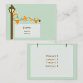 Carte De Visite Plaque de rue - potelée (Devant / Derrière)