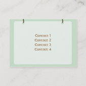 Carte De Visite Plaque de rue - potelée (Dos)