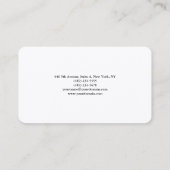 Carte De Visite Plaque de soie Simple Noir Blanc Minimal manuscrit (Dos)