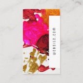 Carte De Visite Plaque d'encre Abstraite | Artiste moderne (Dos)