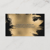 Carte De Visite Plaque d'huile d'or | Black (Dos)