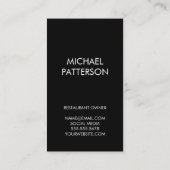 Carte De Visite Plaque d'huile d'or en bois rustique (Dos)