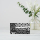 Carte De Visite Plaque diamant abstraite solide monogramme busine (Debout devant)