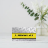 Carte De Visite Plaque diamant industrielle et acier (Debout devant)