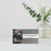 Carte De Visite Plaque Diamantée Photo Professionnelle & Code QR (Debout devant)