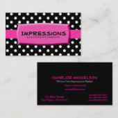 Carte De Visite Plaque d'identification de roses indien noires et (Devant / Derrière)