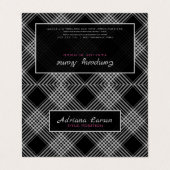 Carte De Visite Plaqué Gris Et Noir (Extérieur déplié)