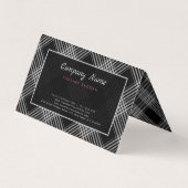 Carte De Visite Plaqué Gris Et Noir (Dos)
