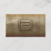 Carte De Visite Plaque métallique arrondie en bronze ID327 (Devant)