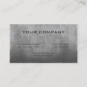 Carte De Visite Plaque métallique arrondie gris ID327 (Dos)