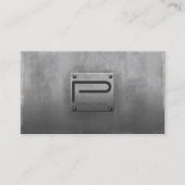 Carte De Visite Plaque métallique arrondie gris ID327 (Devant)