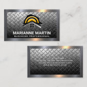 Carte De Visite Plaque métallique en acier | Logo du Casquette dur (Devant / Derrière)