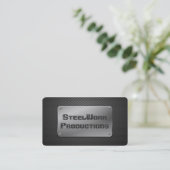 Carte De Visite Plaque métallique perforée (Debout devant)