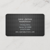 Carte De Visite Plaque métallique perforée (Dos)