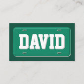 Carte De Visite Plaque minéralogique verte et blanche de (Devant)