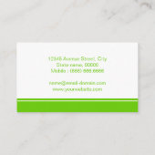 Carte De Visite Plaque minimale dans vert menthe propre (Dos)