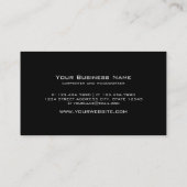 Carte De Visite Plaque noire simple sur charpentier et menuisier (Dos)