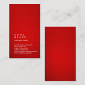 Carte De Visite Plaque verticale Impressionnant Consultant blanc r (Devant / Derrière)