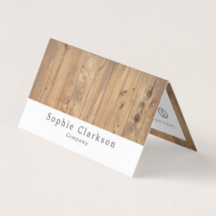 Carte De Visite Plaques Brown en bois, Double Fidélité rustique