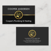 Carte De Visite Plaques de chauffage à plomberie Gold (Devant / Derrière)