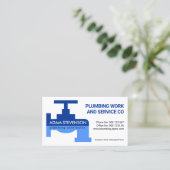 Carte De Visite Plaques de faciès bleues simples (Debout devant)