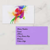 Carte De Visite Plaques de peinture Abstraites Rainbow Lorikeet (Devant / Derrière)