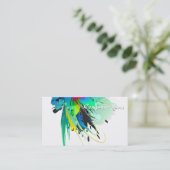 Carte De Visite Plaques de peinture Peacock Abstraites (Debout devant)