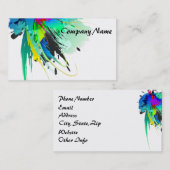 Carte De Visite Plaques de peinture Peacock Abstraites (Devant / Derrière)