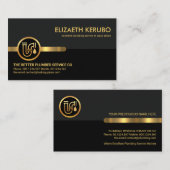 Carte De Visite Plaques de rétroéclairage gris noir (Devant / Derrière)