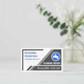 Carte De Visite Plaques de trapézium gris plomberie (Debout devant)