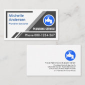 Carte De Visite Plaques de trapézium gris plomberie (Devant / Derrière)