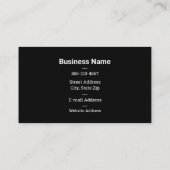 Carte De Visite Plaques en bois rustique Noir (Dos)