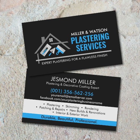 Carte De Visite Plastering Services 