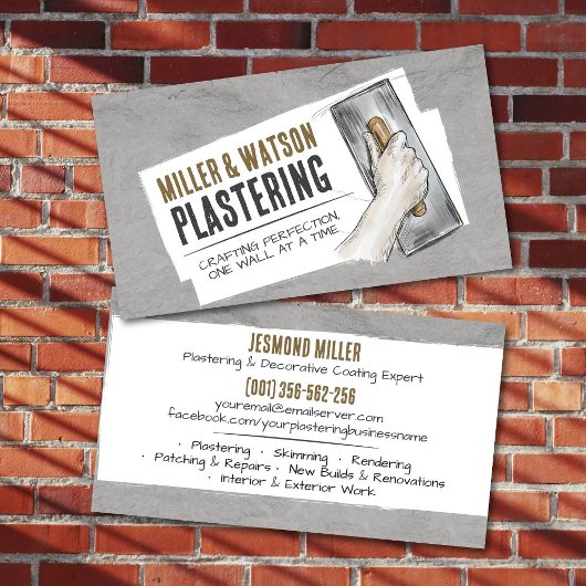 Carte De Visite Plastering Services 