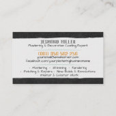 Carte De Visite Plastering Services Drywall Professional (Dos)