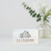 Carte De Visite Plastering Services Drywall Professional (Debout devant)