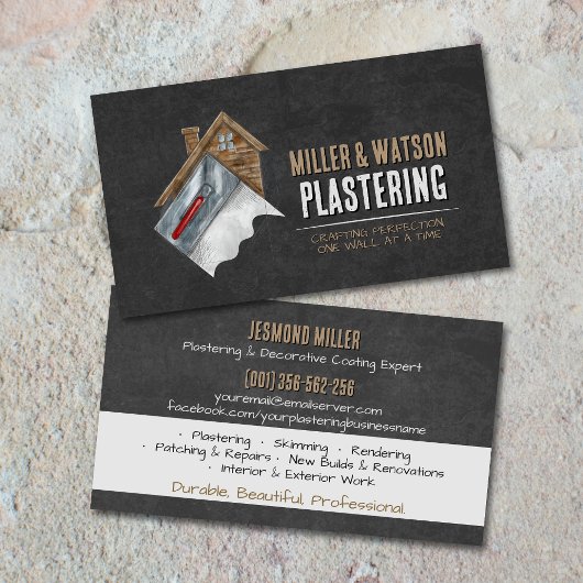 Carte De Visite Plastering Services Drywall Professional