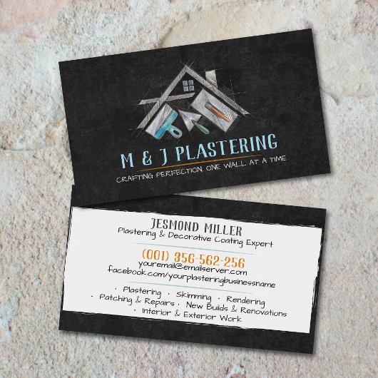 Carte De Visite Plastering Services Drywall Professional
