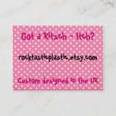 Carte De Visite Plastique de Rocktastic (Dos)