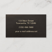 Carte De Visite Plat argenté moderne (Dos)